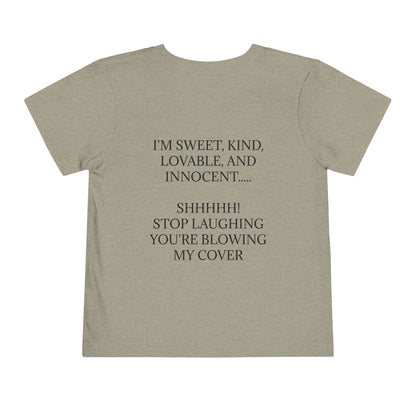 Blowing My Cover Toddler Unisex Short Sleeve Crewneck Tee