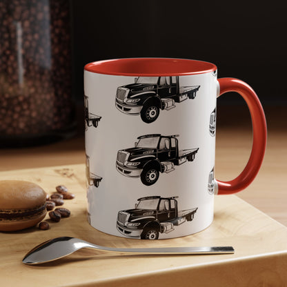 Flatbed Tow Truck 2-Tone Coffee Mug