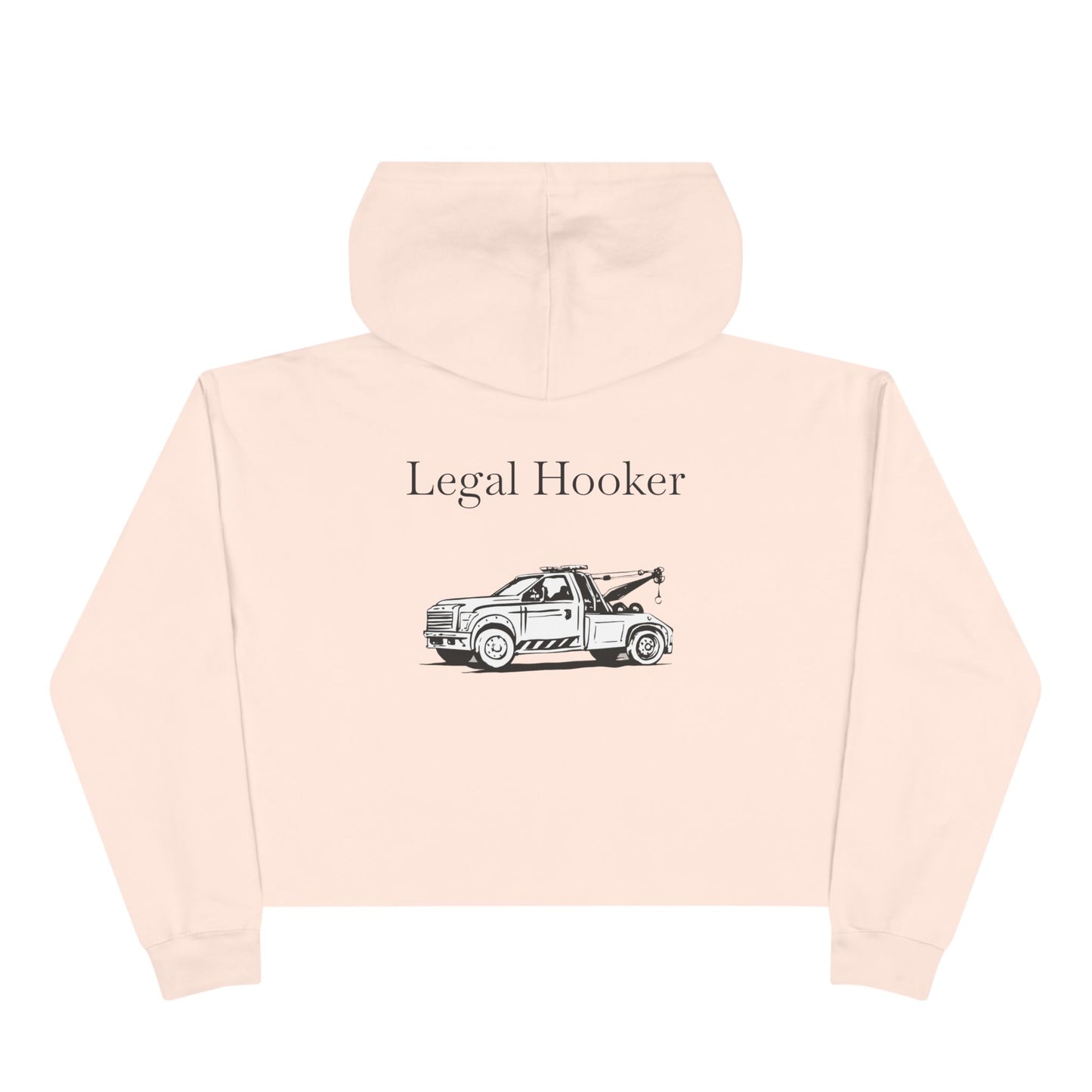 Legal H**ker Wheel Lift Tow Truck Women's Crop Hoodie