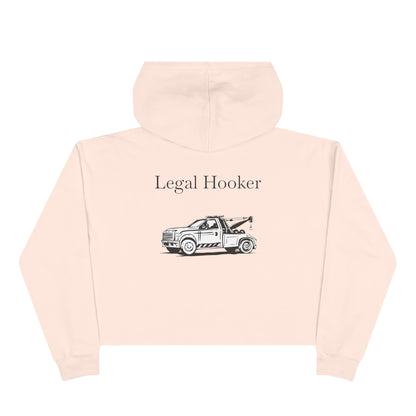Legal H**ker Wheel Lift Tow Truck Women's Crop Hoodie