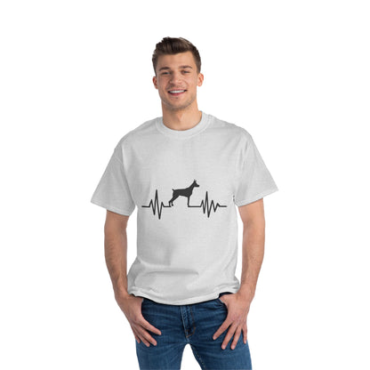 My Heart Beats For Dobermans Men's Short-Sleeve Crewneck Tee