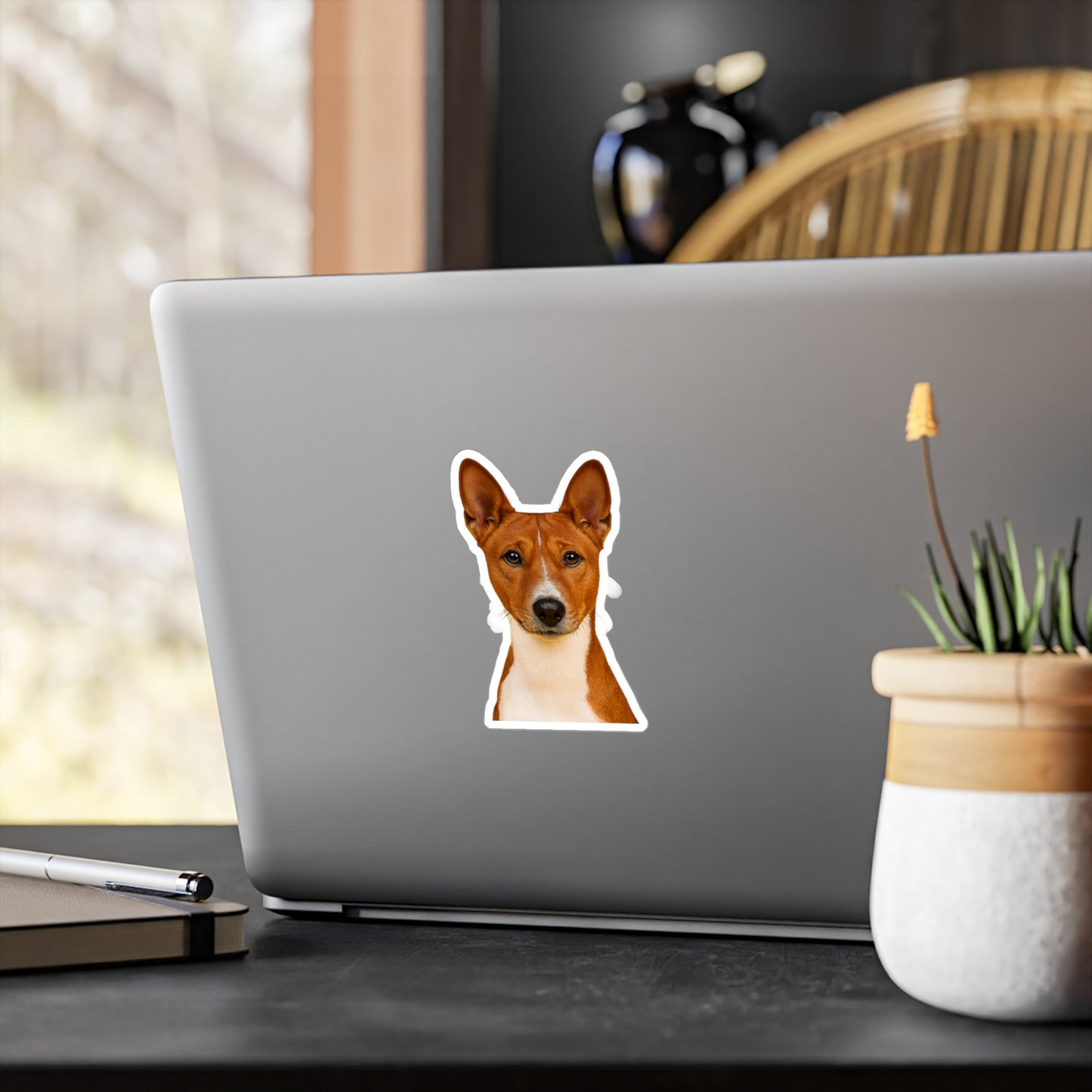 Basenji Head Vinyl Decal