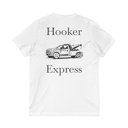 H**ker Express Wheel Lift Tow Truck Unisex Short Sleeve V-Neck Tee