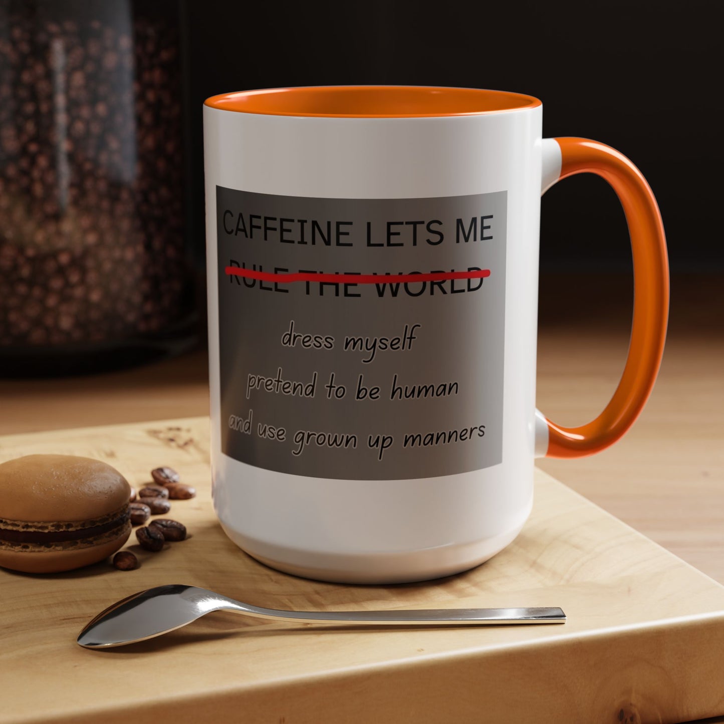 Caffeine Lets Me 2-Tone Coffee Mug