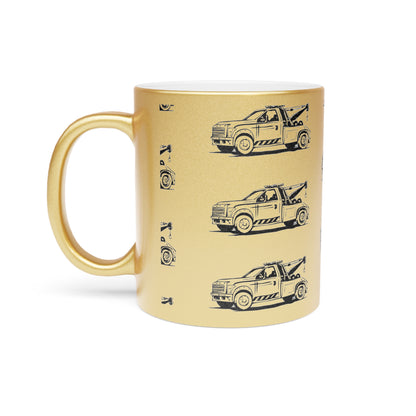 Wheel Lift Tow Truck Metallic Coffee Mug
