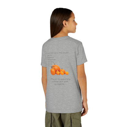 Fall In The South Youth Unisex Short Sleeve Crewneck Tee