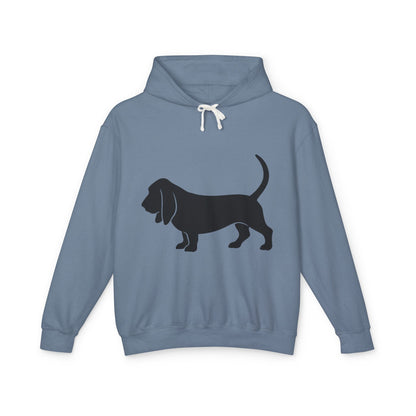 Basset Hound Silhouette Unisex Lightweight Hoodie