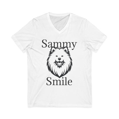 Sammy Smile Unisex Short Sleeve V-Neck Tee