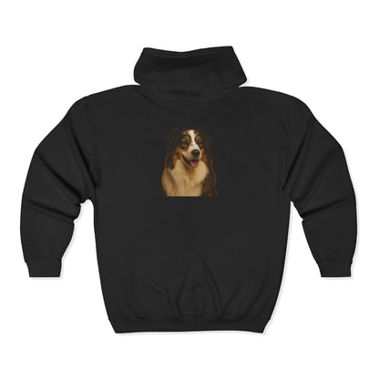 Aussie Head Unisex Full Zip Hoodie