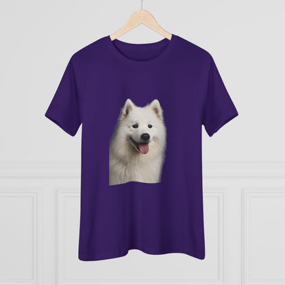 Samoyed Head Women's Short Sleeve Crewneck Tee