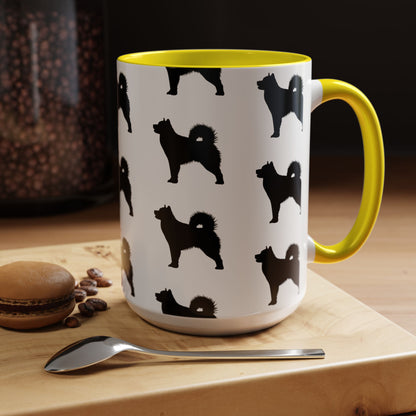 Malamute Silhouette 2-Tone Coffee Mug
