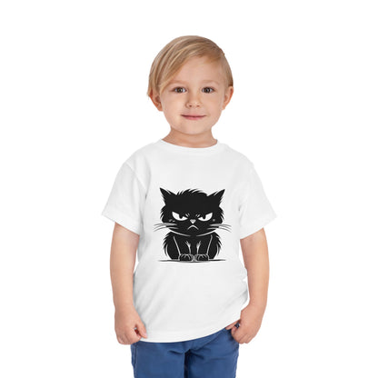 Angry Cat Toddler Unisex Short Sleeve Crewneck Tee