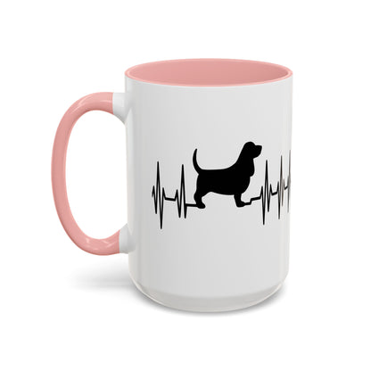 My Heart Beats For Bassets 2-Tone Coffee Mug