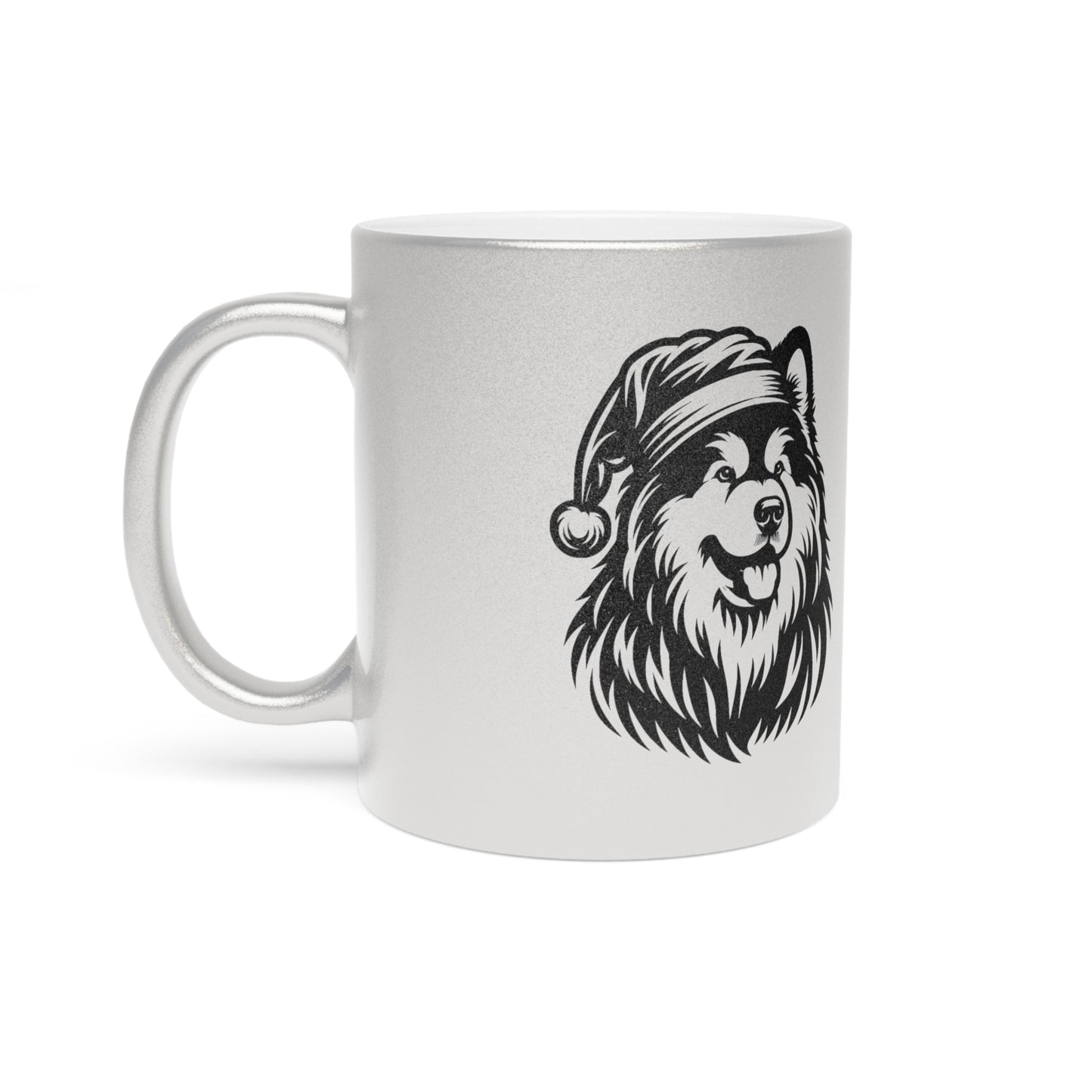 Santa Paws Malamute Metallic Coffee Mug