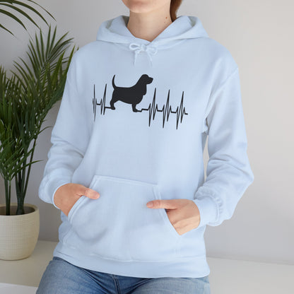 My Heart Beats For Basset Hounds Unisex Hoodie