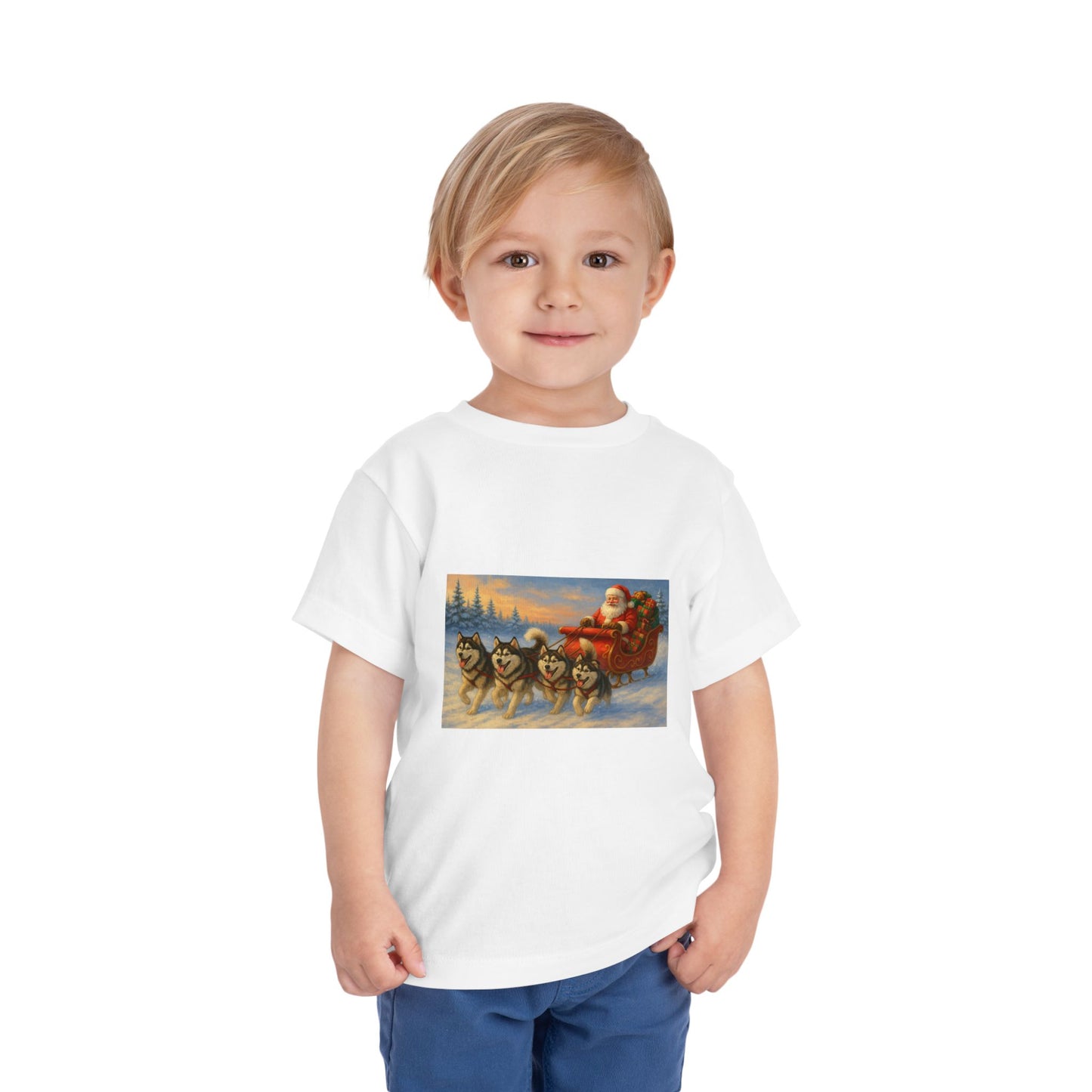 Dashing Through The Snow Toddler Unisex Short Sleeve Crewneck Tee