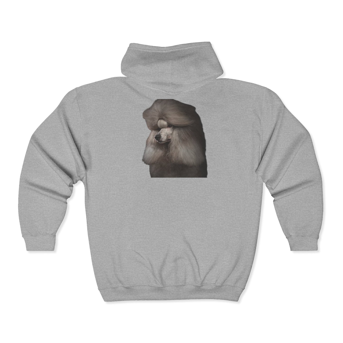 Poodle Head Unisex Full Zip Hoodie