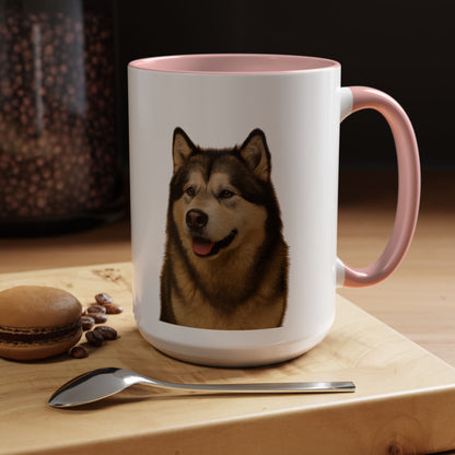 Malamute Head 2-Tone Coffee Mug