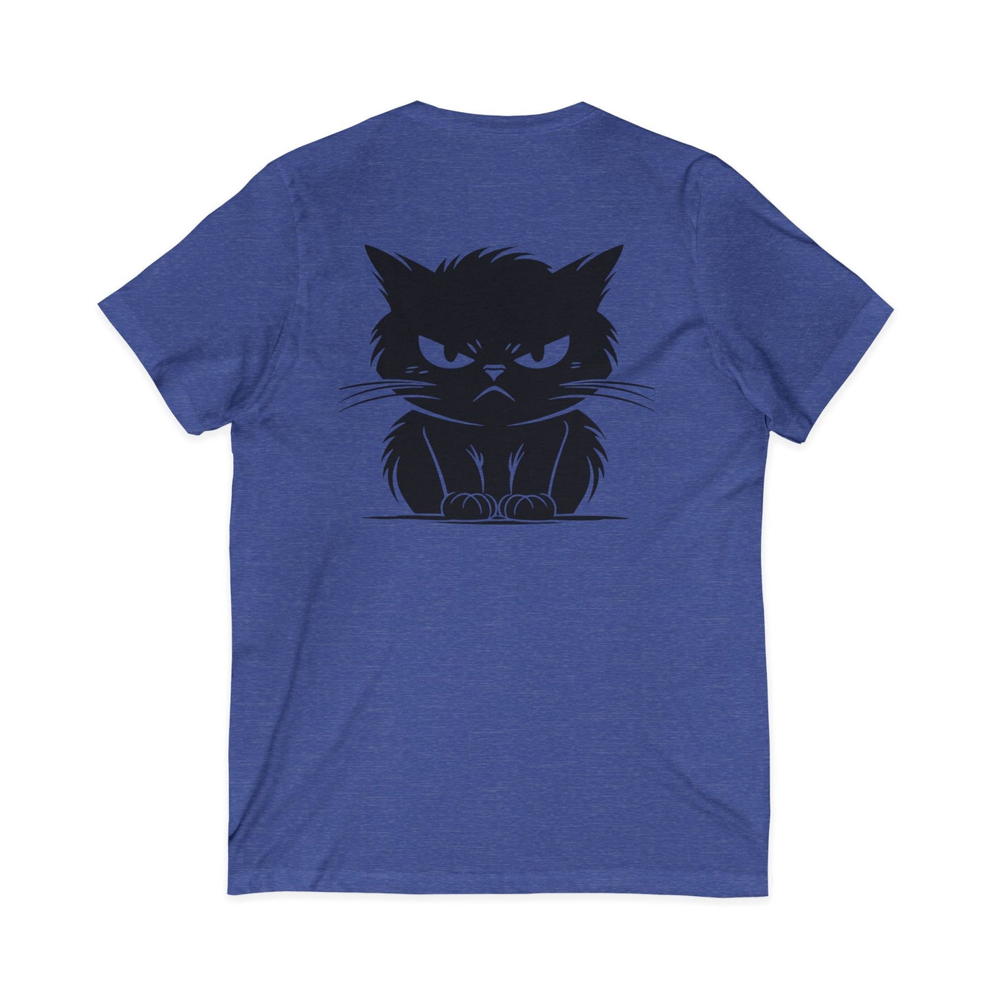 Angry Cat Unisex Short Sleeve V-Neck Tee