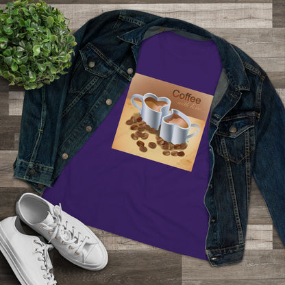 Coffee With Love Women's Short Sleeve Crewneck Tee
