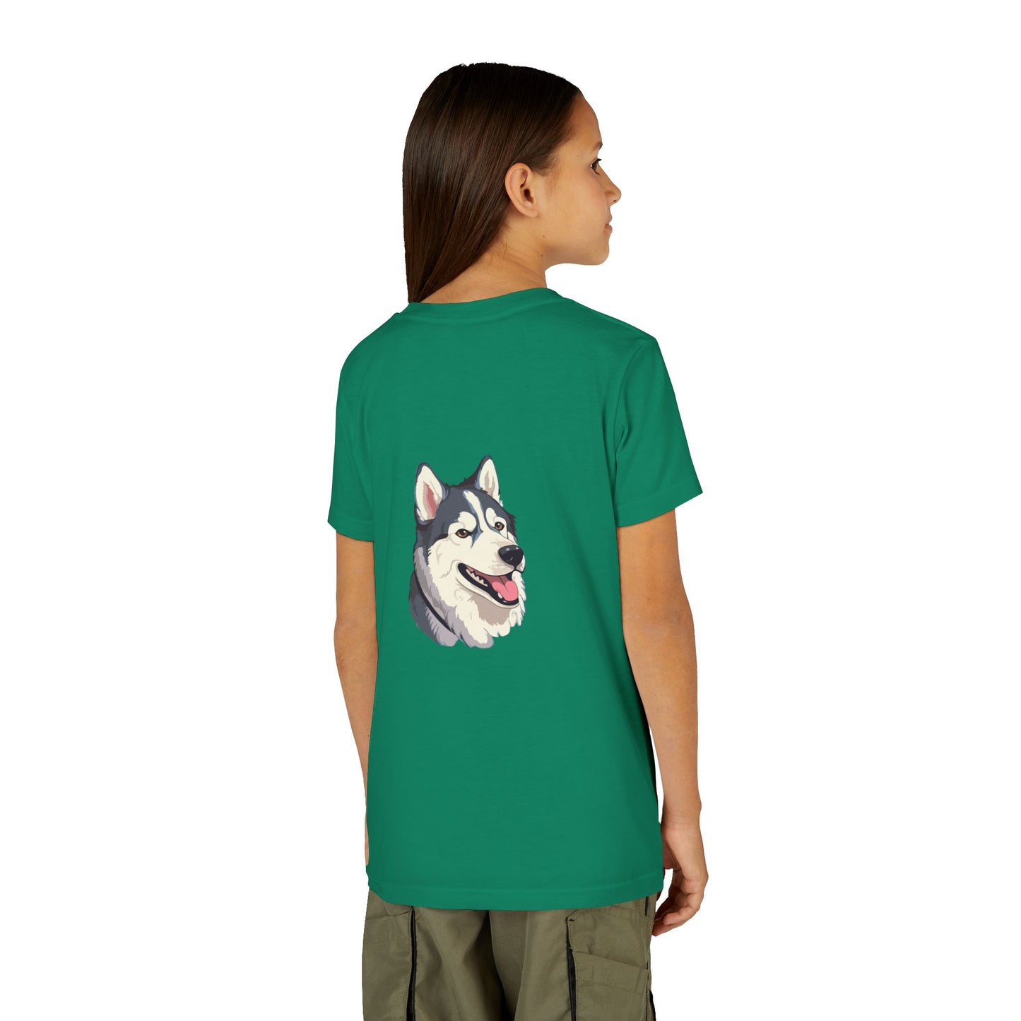 Malamute Head Youth Unisex Short Sleeve Crewneck Tee