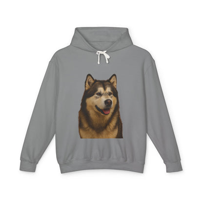 Malamute Head Unisex Lightweight Hoodie