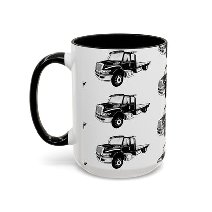 Flatbed Tow Truck 2-Tone Coffee Mug