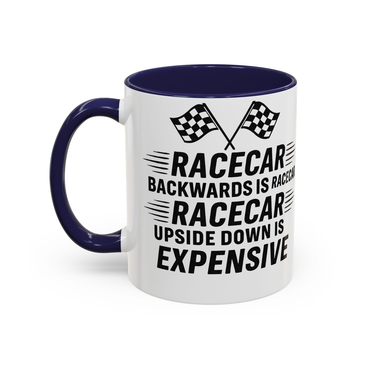 Racecar Backwards 2-Tone Coffee Mug