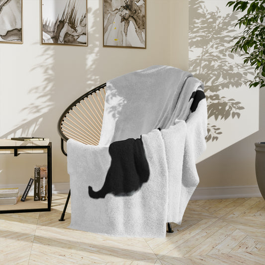 Aussie Silhouette Velveteen Microfiber Blanket