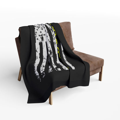 Thin Yellow Line Arctic Fleece Blanket