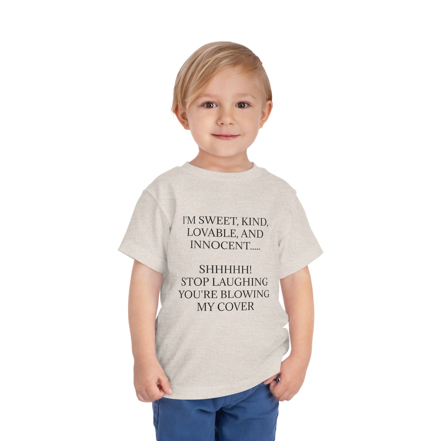 Blowing My Cover Toddler Unisex Short Sleeve Crewneck Tee