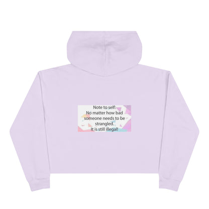 Note to Self Women's Crop Hoodie