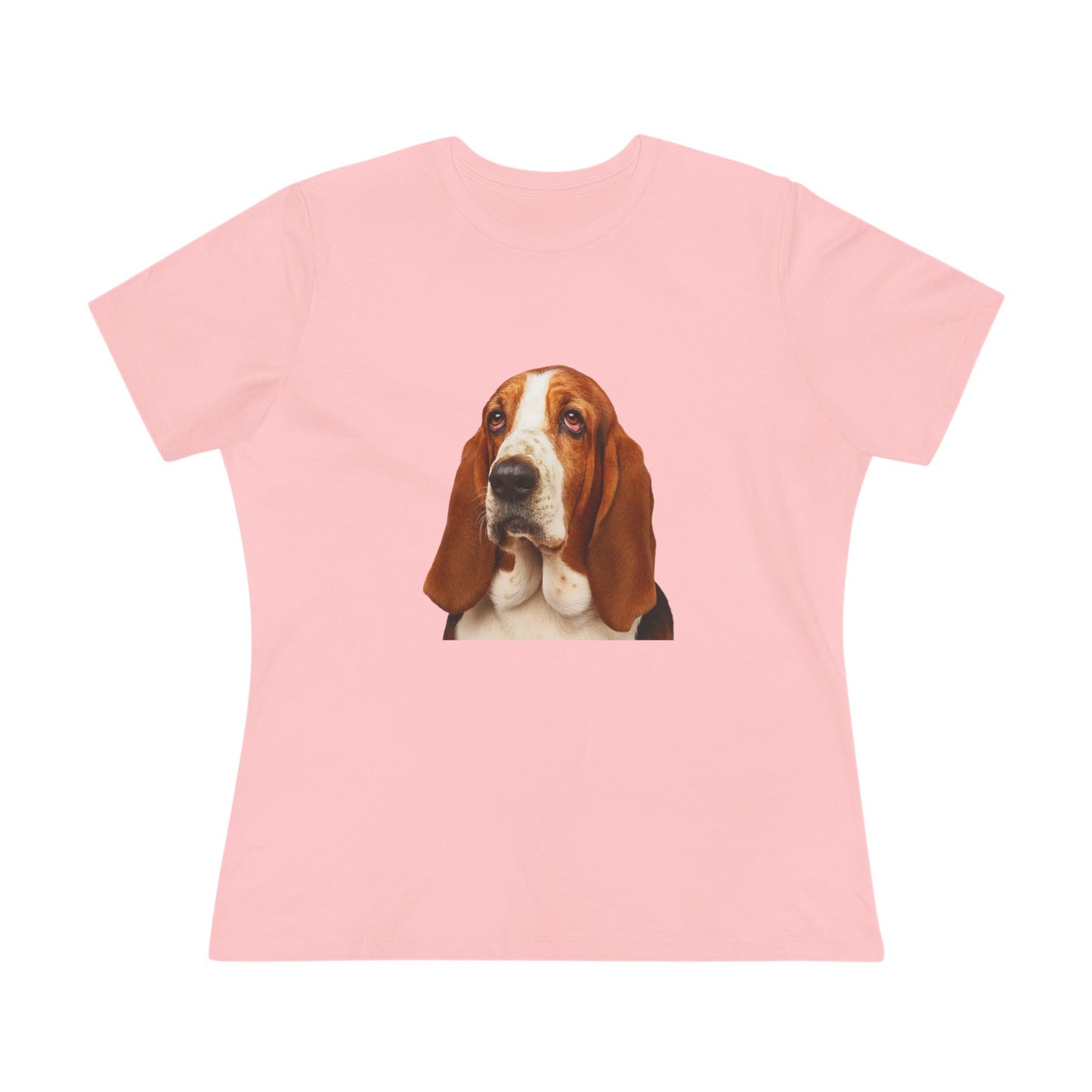 Basset Head Women's Short Sleeve Crewneck Tee