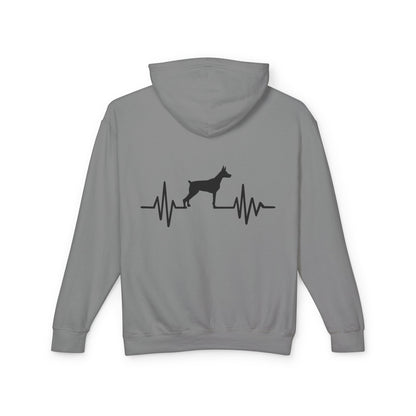 My Heart Beats For Dobermans Unisex Lightweight Hoodie