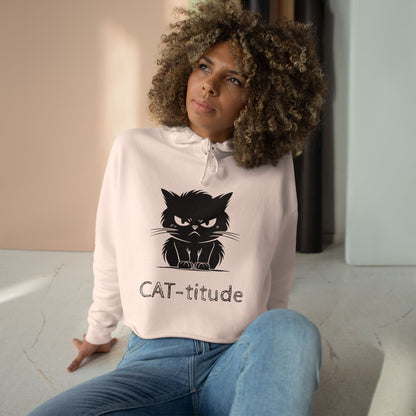 CAT-titude Women's Crop Hoodie