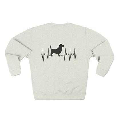 My Heart Beats For Basset Hounds Unisex Crewneck Sweatshirt