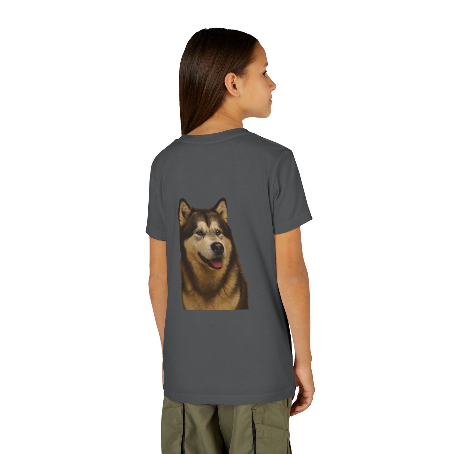 Malamute Head Youth Unisex Short Sleeve Crewneck Tee