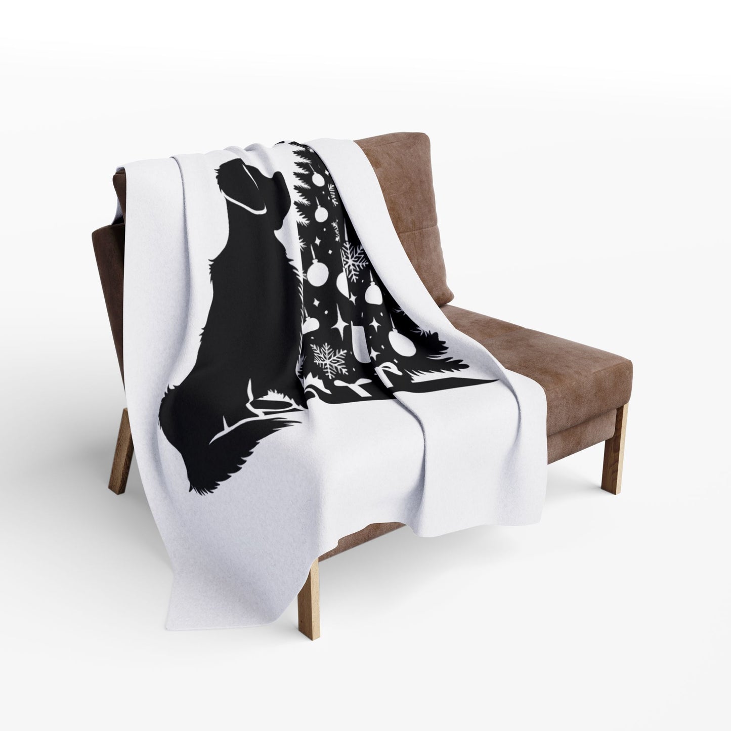 Golden Christmas Tree Arctic Fleece Blanket