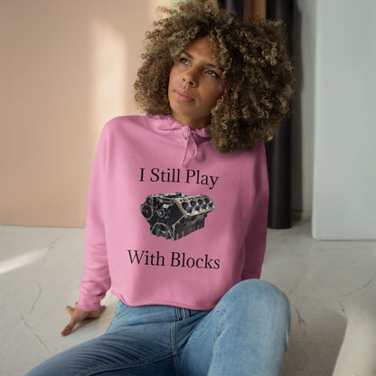 Play With Blocks Women's Crop Hoodie