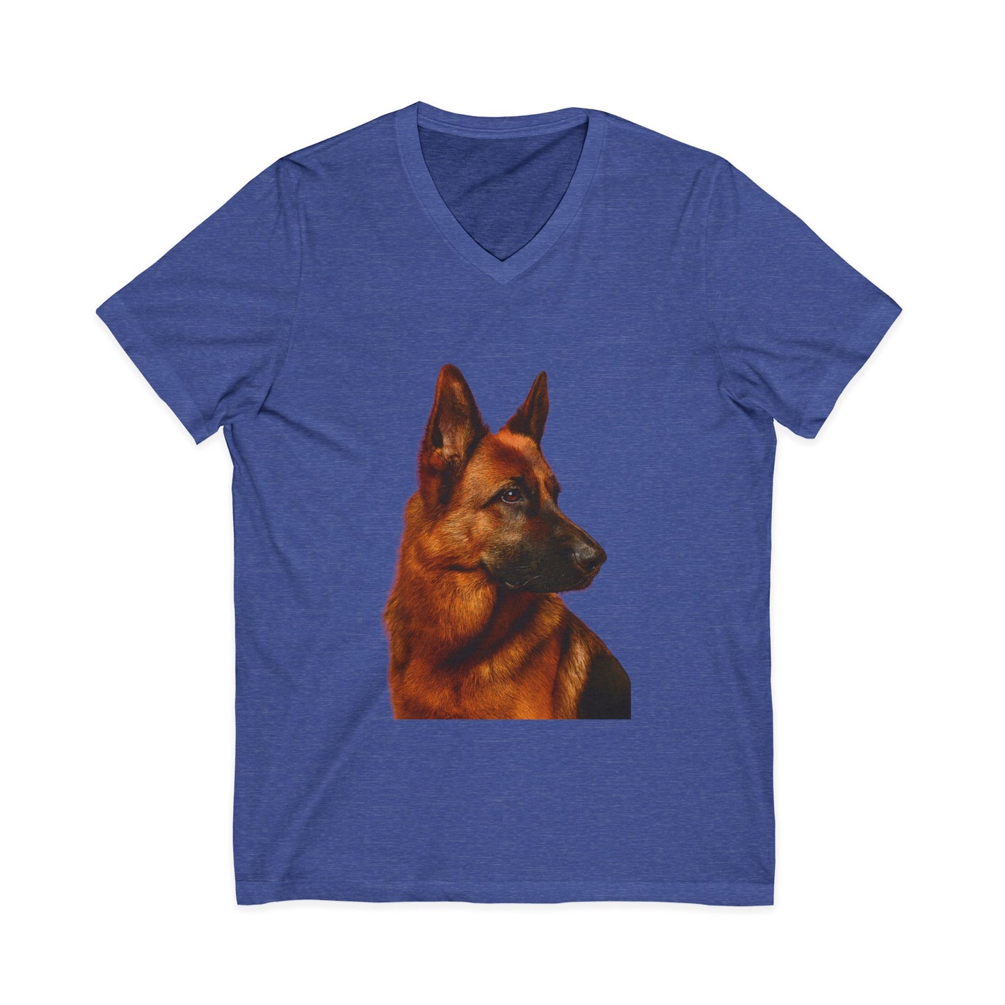 German Shepherd Head Unisex Short Sleeve V-Neck Tee