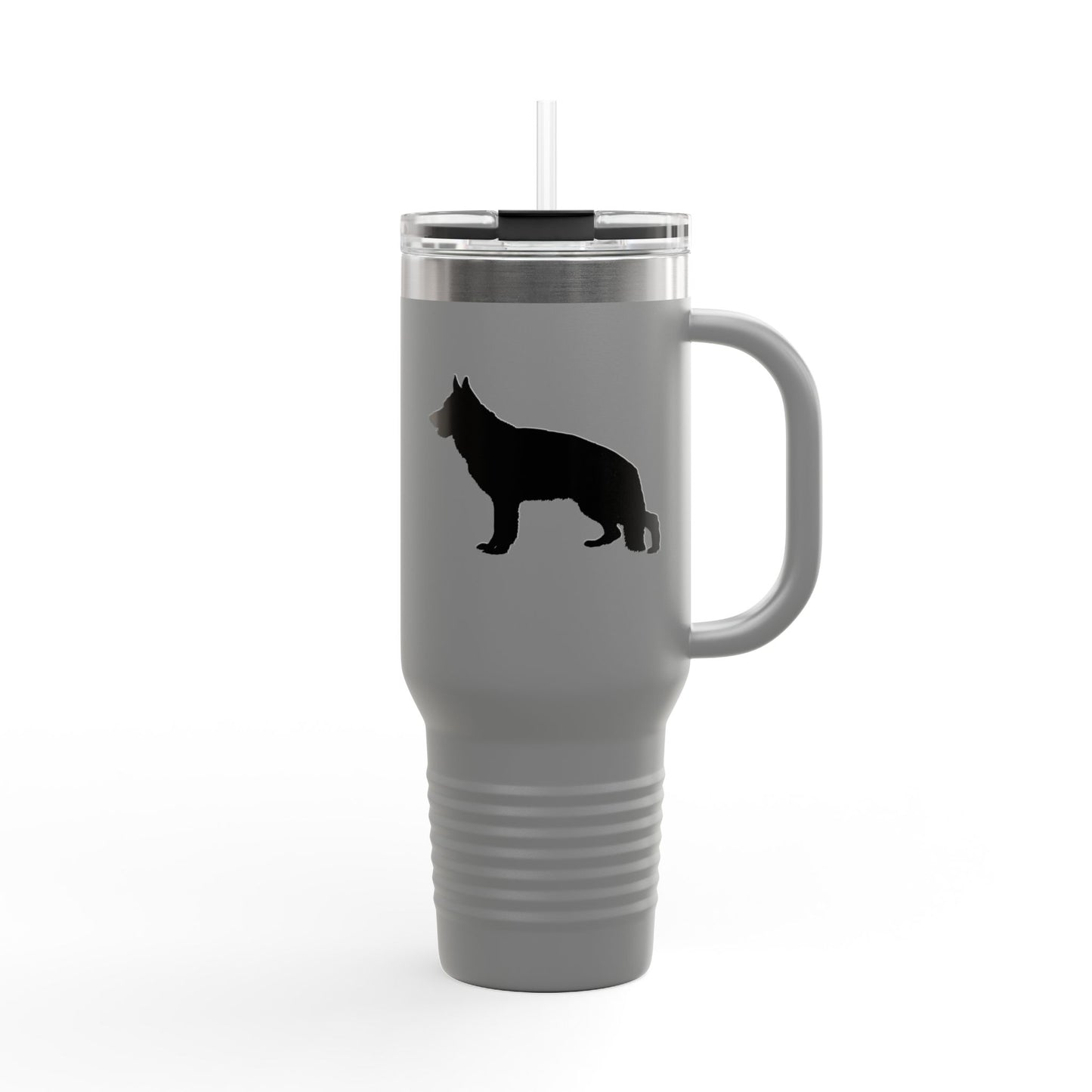 German Shepherd Silhouette Insulated Travel Mug