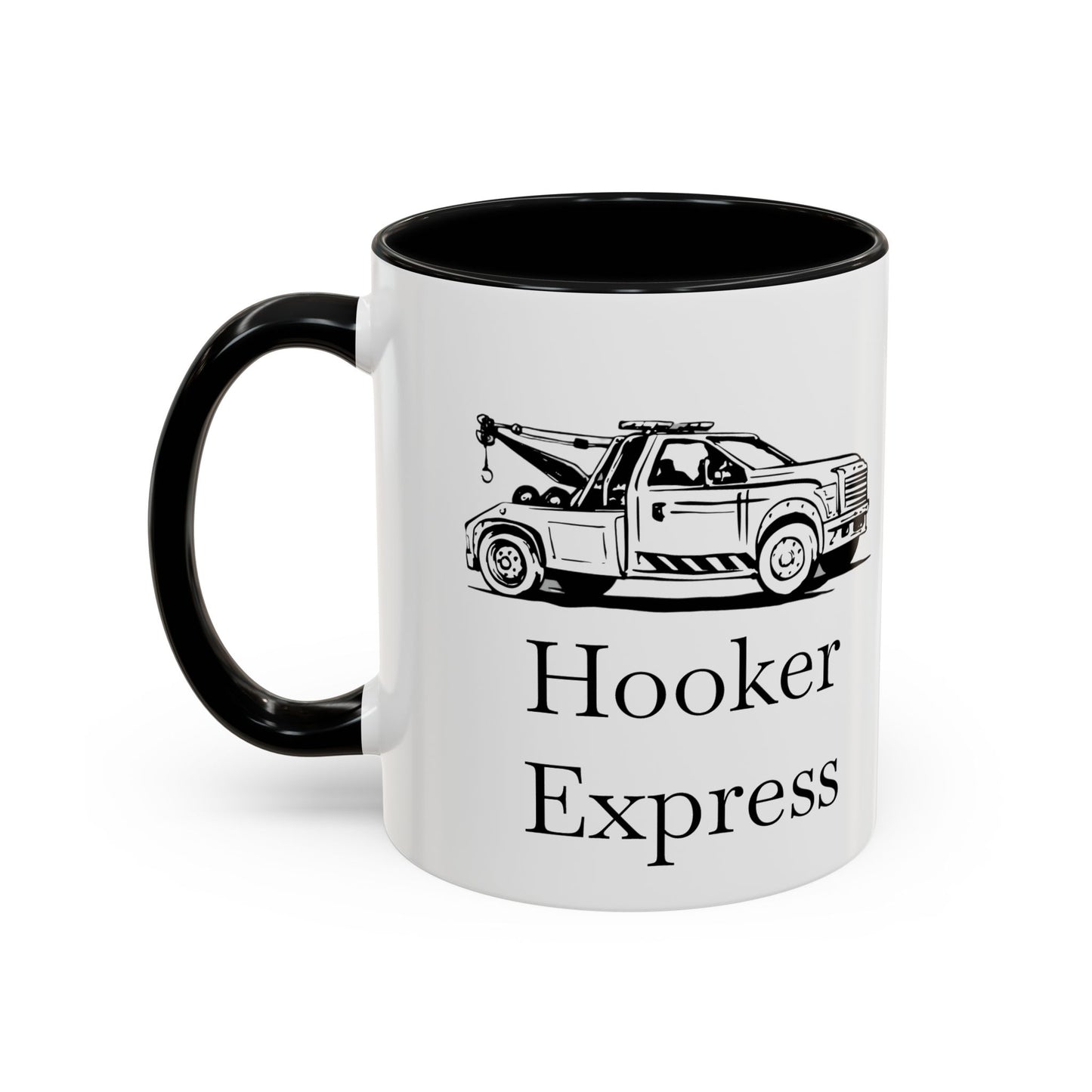 H**ker Express Wheel Lift Tow Truck 2-Tone Coffee Mug