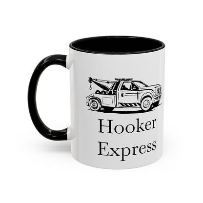 H**ker Express Wheel Lift Tow Truck 2-Tone Coffee Mug