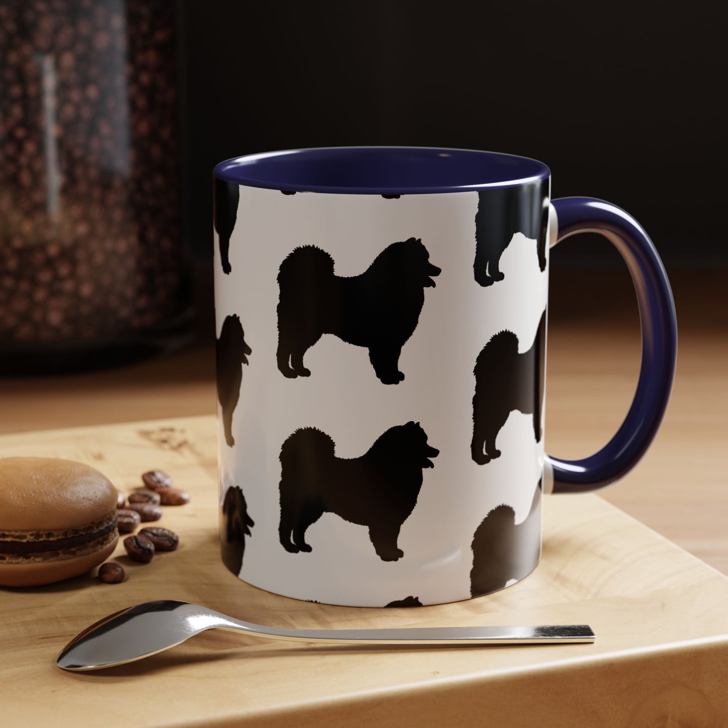 Samoyed Silhouette 2-Tone Coffee Mug