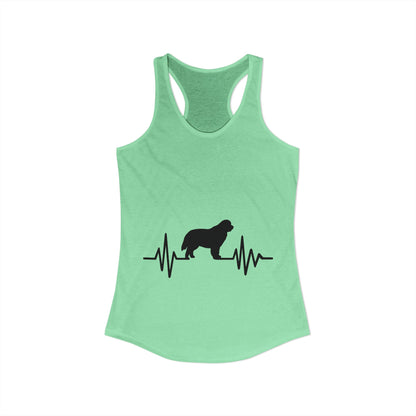 My Heart Beats For Newfies Women's Racerback Tank