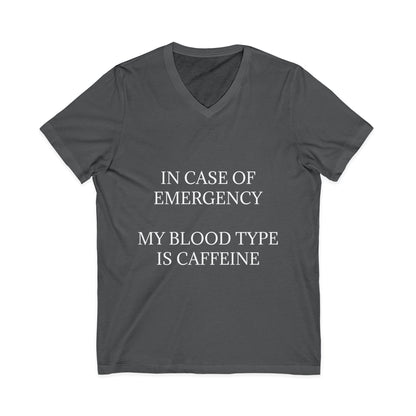 Blood Type Unisex Short Sleeve V-Neck Tee