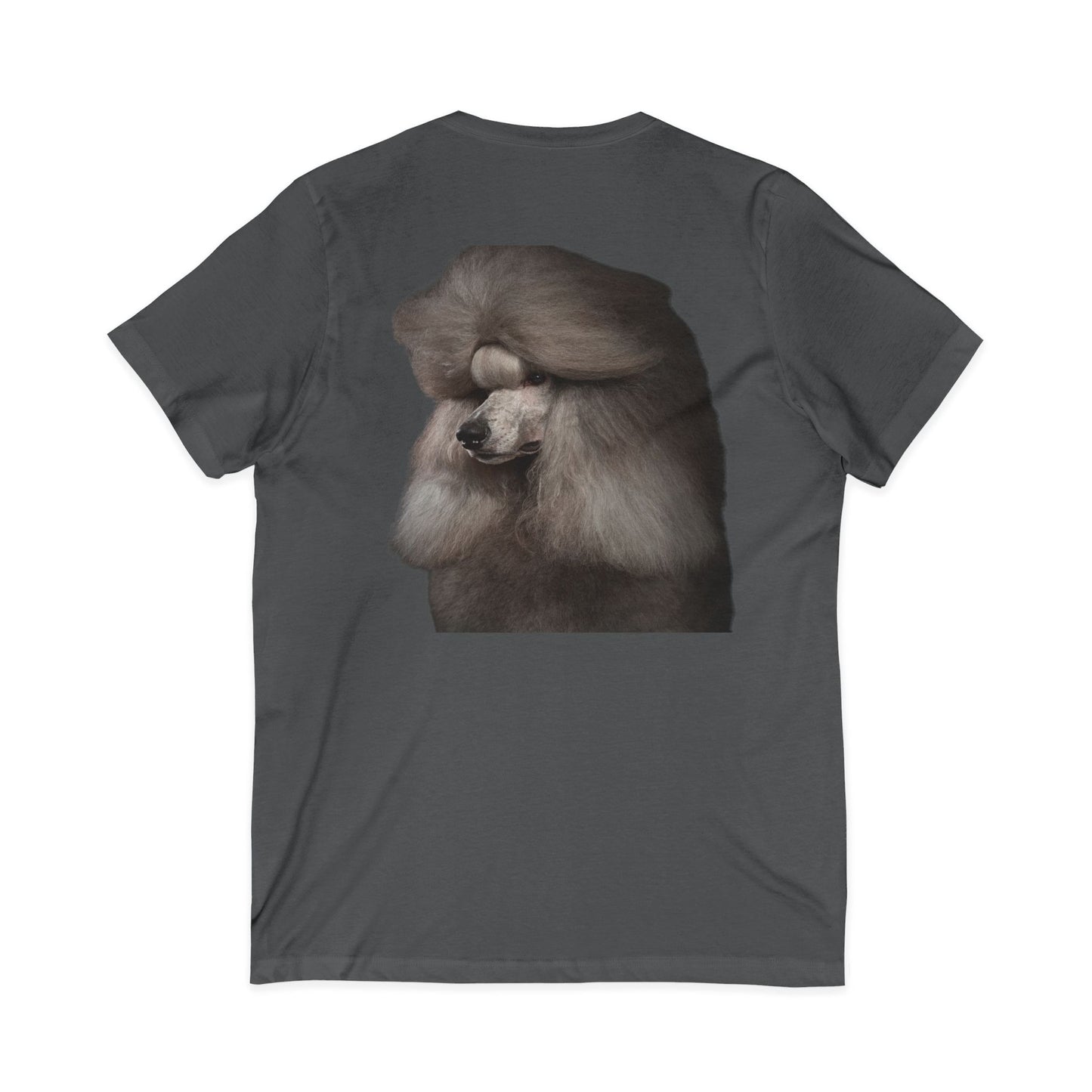 Poodle Head Unisex Short Sleeve V-Neck Tee