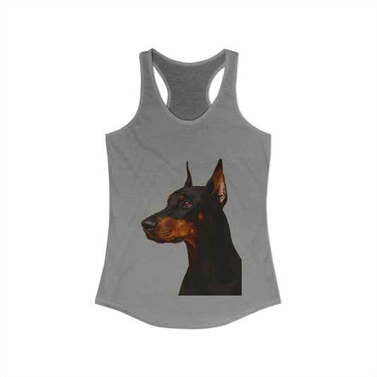 Doberman Head Women's Racerback Tank