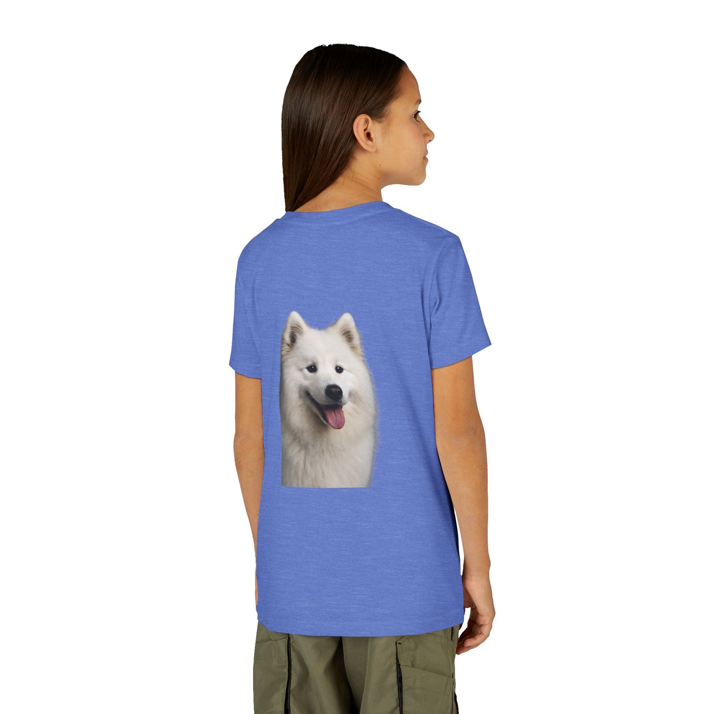 Samoyed Head Youth Unisex Short Sleeve Crewneck Tee