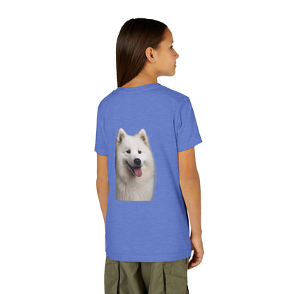 Samoyed Head Youth Unisex Short Sleeve Crewneck Tee